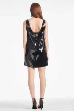 Addy Dress - Black Sequins -Feminine Style Shop ADDYDRESS BLACK BACK