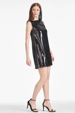 Addy Dress - Black Sequins -Feminine Style Shop ADDYDRESS BLACK SIDE