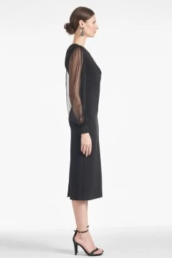 Alanz Dress - Black -Feminine Style Shop ALANZDRESS BLACK SIDE