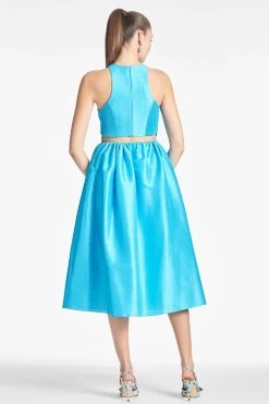 Alicia Dress - Electric Blue -Feminine Style Shop ALICIADRESS ELECTRICBLUE BACK