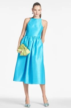 Alicia Dress - Electric Blue -Feminine Style Shop ALICIADRESS ELECTRICBLUE FRONT3