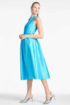 Alicia Dress - Electric Blue -Feminine Style Shop ALICIADRESS ELECTRICBLUE SIDE2