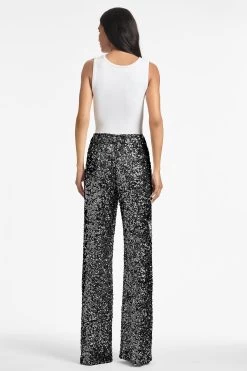 Alli Pant - Black Sequins -Feminine Style Shop ALLIPANT BLACK BACK
