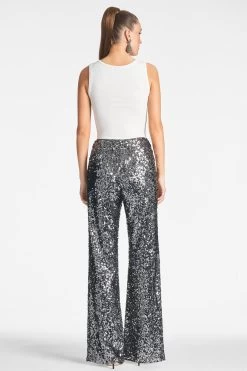 Sequin Alli Pant - Gunmetal -Feminine Style Shop ALLIPANT GUNMETAL BACK 06765074 e835 4ddc 8674 d1d426beeaa9