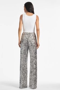 Alli Pant - Silver Sequins -Feminine Style Shop ALLIPANT SILVER BACK