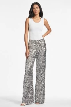 Alli Pant - Silver Sequins