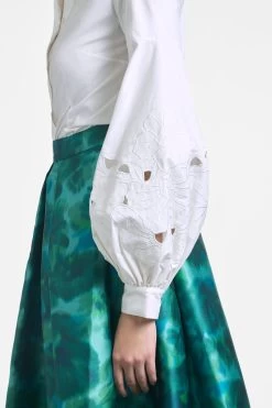 Astor Top - White -Feminine Style Shop ASTORTOP WHITE DETAIL