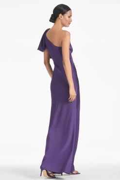 Aubrey Gown - Amethyst -Feminine Style Shop AUBREYGOWN AMETHYST SIDE