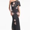 Aubrey Gown - Noir Blossom 1 Aubrey Gown - Noir Blossom -Feminine Style Shop AUBREYGOWN NOIRBLOSSOM FRONT2