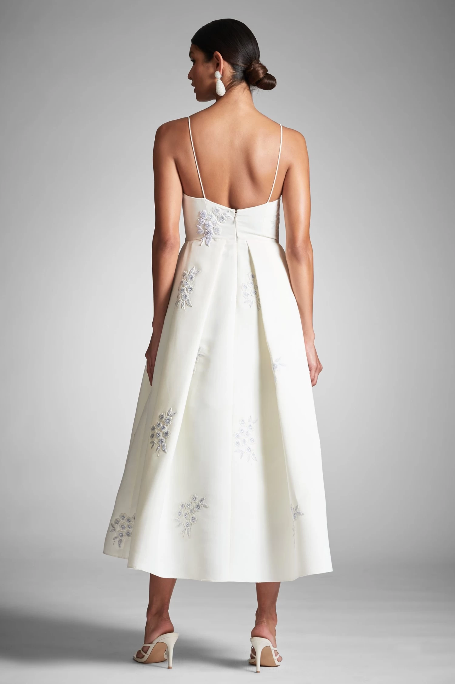 Audra Dress - Ivory/Embroidered Floral 5 Audra Dress - Ivory/Embroidered Floral - Image 3