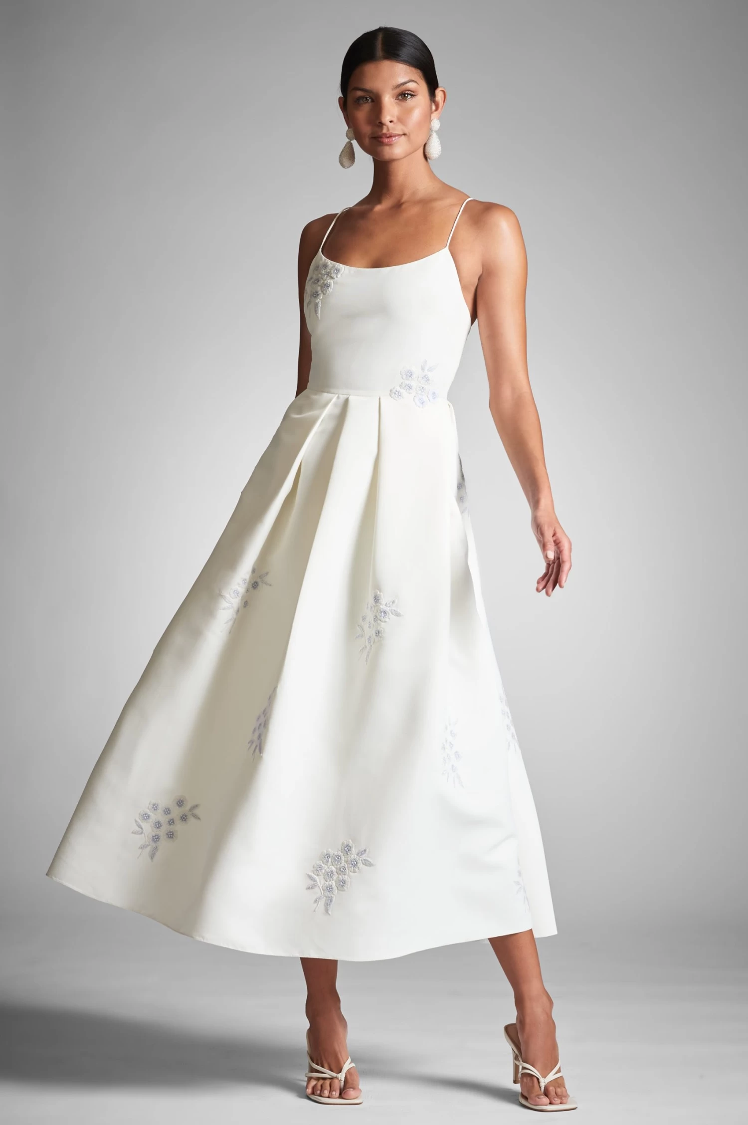 Audra Dress - Ivory/Embroidered Floral 3 Audra Dress - Ivory/Embroidered Floral