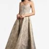 Audrey Gown - Gilded Floral -Feminine Style Shop AUDREYGOWN GILDEDFLORAL FRONT2