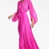 Beatrix Gown - Fuchsia -Feminine Style Shop BEATRIXGOWN FUCHSIA SIDE