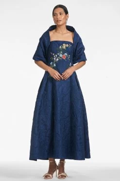 Belle Gown - Midnight -Feminine Style Shop BELLEDRESS HUGSHAWL MIDNIGHT FRONT