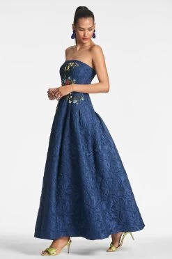 Belle Gown - Midnight -Feminine Style Shop BELLEGOWN MIDNIGHT SIDE