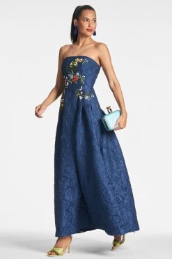Belle Gown - Midnight -Feminine Style Shop BELLEGOWN MIDNIGHT SIDE2