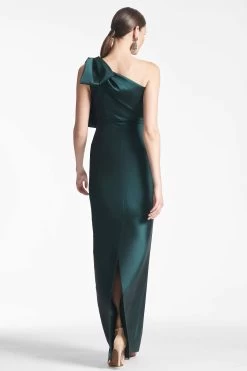 Bonnie Gown - Forest Green -Feminine Style Shop BONNIEGOWN FORESTGREEN BACK