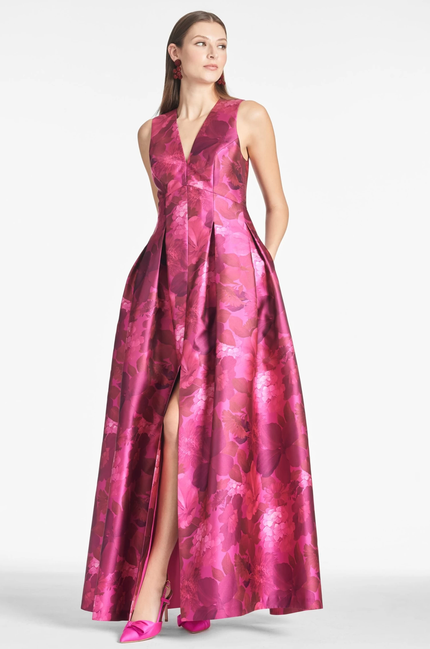 Brooke Gown - Magenta Bella Bouquet 4 Brooke Gown - Magenta Bella Bouquet - Image 2