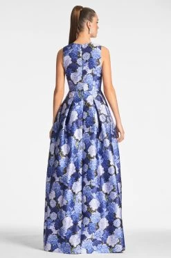 Brooke Gown - Rosa Azurro -Feminine Style Shop BROOKEGOWN ROSAAZURRO BACK