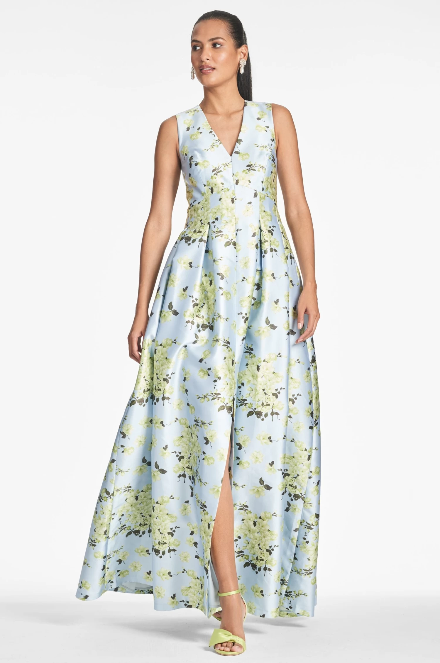 Brooke Gown - Sky Citrine Floral 4 Brooke Gown - Sky Citrine Floral - Image 2