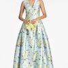 Brooke Gown - Sky Citrine Floral -Feminine Style Shop BROOKEGOWN SKYCITRINEFLORAL FRONT3