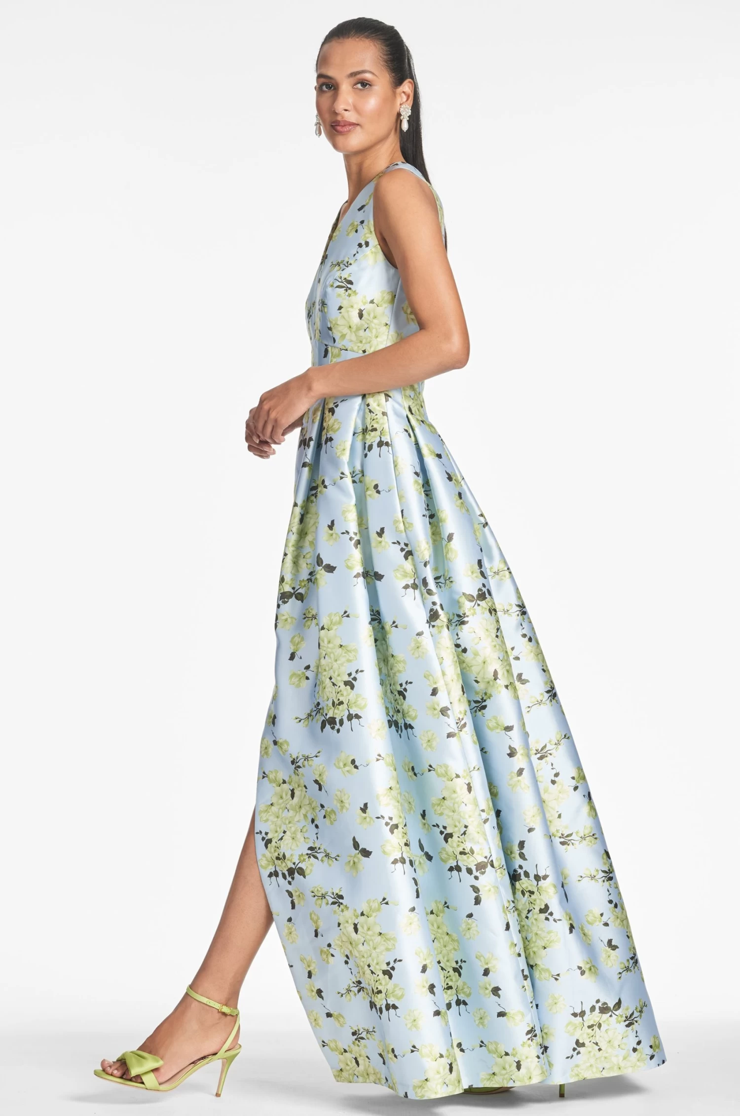 Brooke Gown - Sky Citrine Floral 5 Brooke Gown - Sky Citrine Floral - Image 3
