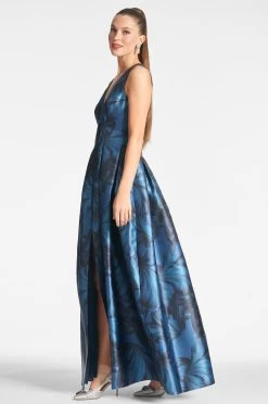 Brooke Gown - Tonal Petal 8 Brooke Gown - Tonal Petal -Feminine Style Shop BROOKEGOWN TONALPETAL SIDE