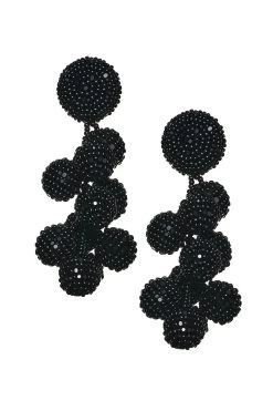 Coconuts Earrings - Smooth Beads -Feminine Style Shop C18E01 COCONUTS JET