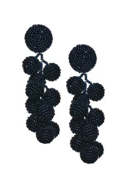 Coconuts Earrings - Smooth Beads -Feminine Style Shop C18E01 COCONUTS NAVY