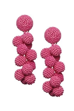 Coconuts Earrings - Smooth Beads -Feminine Style Shop C18E01 COCONUTS PINK