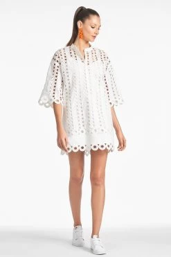 Capri Dress - White -Feminine Style Shop CAPRIDRESS WHITE FRONT3