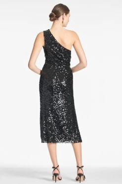 Carmen Dress - Black -Feminine Style Shop CARMENDRESS BLACK BACK