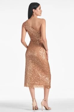 Carmen Dress - Honey 9 Carmen Dress - Honey -Feminine Style Shop CARMENDRESS HONEY BACK