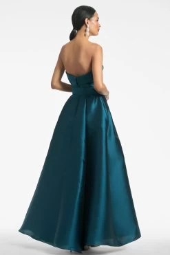 Ceri Gown - Deep Teal -Feminine Style Shop CERIGOWN DEEPTEAL BACK