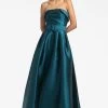 Ceri Gown - Deep Teal -Feminine Style Shop CERIGOWN DEEPTEAL FRONT