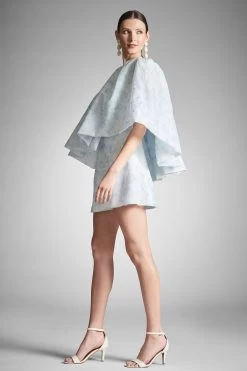 Chantal Dress - Blue Degrade Floral -Feminine Style Shop CHANTALDRESS BLUEDEGRADEFLORAL SIDE2