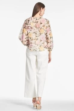 Charlotte Top - Pink Lemonade Bouquet -Feminine Style Shop CHARLOTTETOP PINKLEMONADEBOUQUET BACK