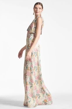 Chelsea Gown - Antique Bouquet 8 Chelsea Gown - Antique Bouquet -Feminine Style Shop CHELSEAGOWN ANTIQUEBOUQUET SIDE