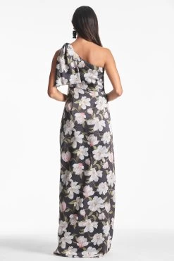 Chelsea Gown - Ebony Garden -Feminine Style Shop CHELSEAGOWN EBONYGARDEN BACK
