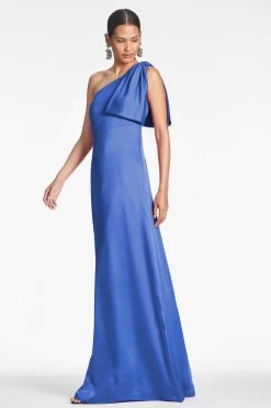 Chelsea Gown - French Blue 9 Chelsea Gown - French Blue -Feminine Style Shop CHELSEAGOWN FRENCHBLUE SIDE