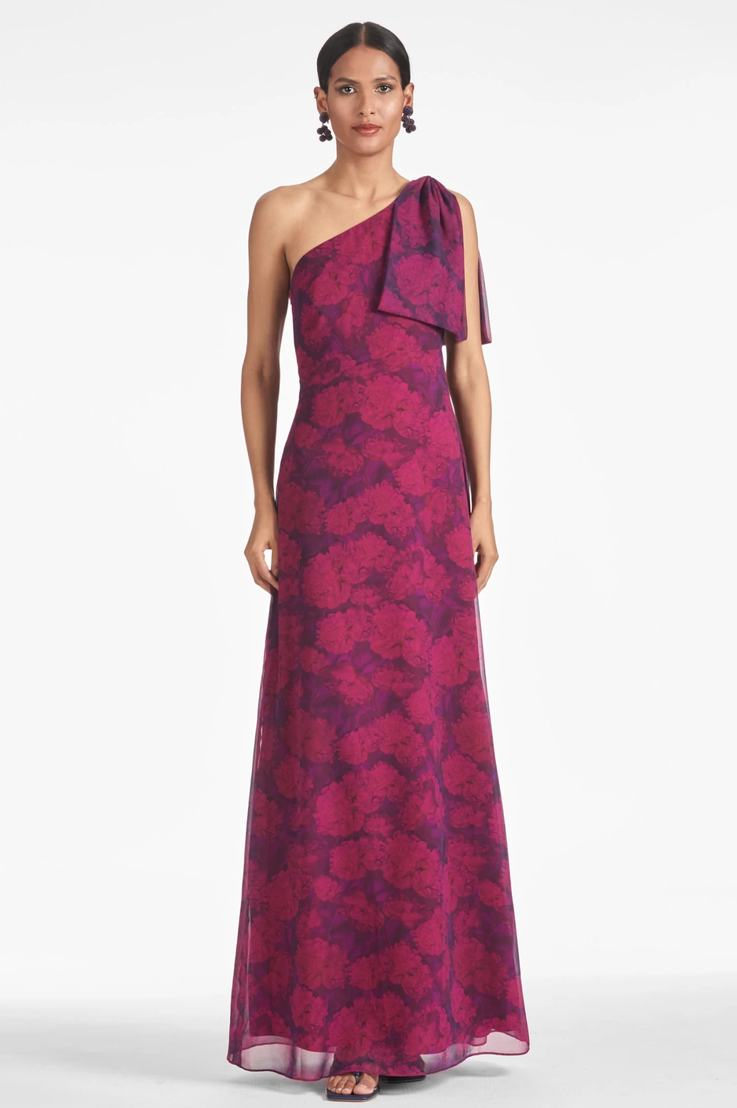 Chelsea Gown - Magenta Bloom 4 Chelsea Gown - Magenta Bloom - Image 2
