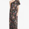 Chelsea Gown - Noir Wildflower -Feminine Style Shop CHELSEAGOWN NOIRWILDFLOWER FRONT