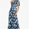Chelsea Gown - Ocean Blue Magnolia -Feminine Style Shop CHELSEAGOWN OCEANBLUEMAGNOLIA FRONT