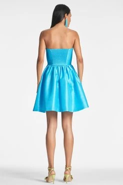 Corey Dress - Electric Blue -Feminine Style Shop COREYDRESS ELECTRICBLUE BACK