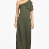 Chelsea Gown - Moss Green 1 Chelsea Gown - Moss Green -Feminine Style Shop ChelseaGown MossGreen Front