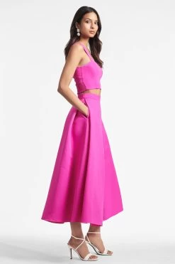 Leighton Skirt - Cerise -Feminine Style Shop DARCYTOP LEIGHTONSKIRT CERISE SIDE2 a1d10c0b 491d 4bf6 bcc9 04332a5349a1