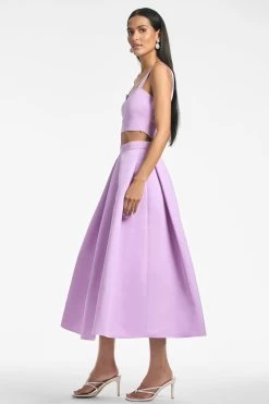 Darcy Top - Lilac -Feminine Style Shop DARCYTOP LEIGHTONSKIRT LILAC SIDE2