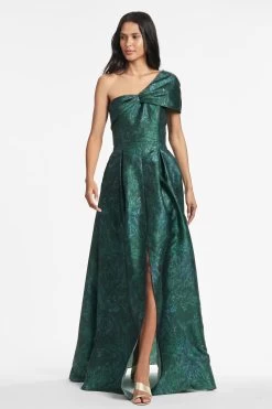 Deliah Gown - Malachite Bouquet Multi -Feminine Style Shop DELIAHGOWN MALACHITEBOUQUETMULTI FRONT2