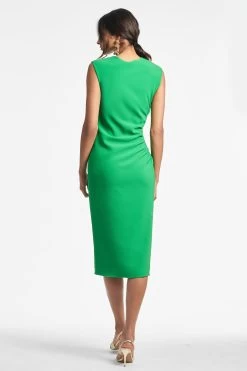 Diana Dress - Kelly Green -Feminine Style Shop DIANADRESS KELLYGREEN BACK