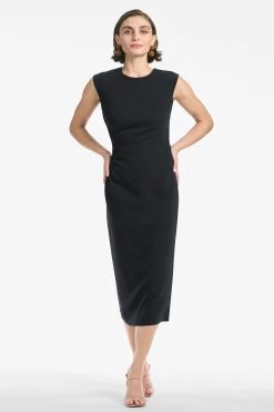Diana Dress - Black 12 Diana Dress - Black -Feminine Style Shop DIANADRESS RECOLOR BLACK FRONT
